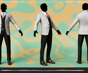 Men Pans with Shirt Blazer and Shoes Vest Grey and Black