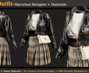 Girls Outfit- Models+Materials