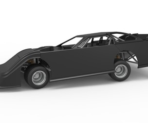 Super Dirt Late model for Pavement while turning 1:25
