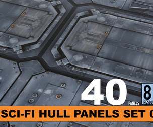 Scifi Hull Panels Set 02 Seamless Textures