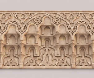 Classic Islamic Muqarnas Cornice 003