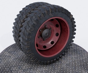 Double wheel red dirt