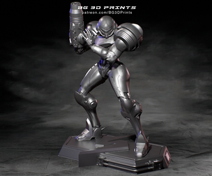 Samus Aran from Super Metroid STL 3D Print Fanart