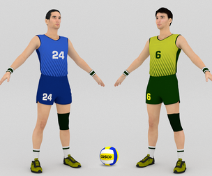 Volleyball Player 2 in 1
