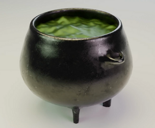 Magic Cauldron 3D model with animation