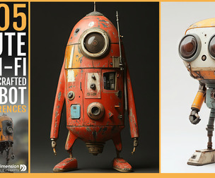 505 Cute Sci-Fi Handcrafted Robot