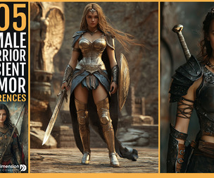 505 Female Warrior in Ancient Armor