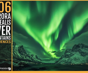 606 Aurora Borealis Over Mountains