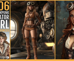 606 Steampunk Aviator Girl