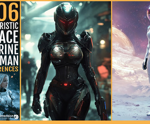 606 Futuristic Space Marine Woman