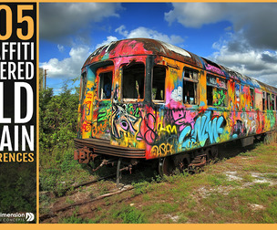 505 Graffiti Covered old Train
