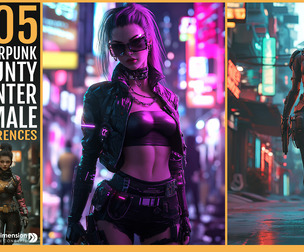 606 Cyberpunk Bounty Hunter Female