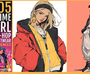 505 Anime Girl in Hip-Hop Streetwear