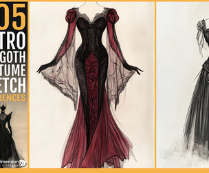 505 Retro Visigoth Costume Sketch