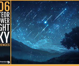 606 Meteor Shower Night Sky