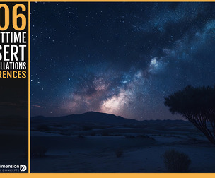 606 Nighttime Desert with Constellations