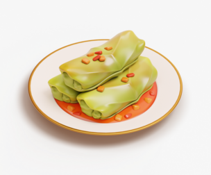 Stylized Cabbage Rolls