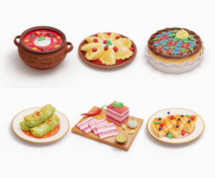 Stylized Slavic Food Pack