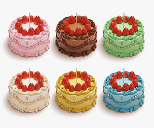 Vintage Strawberry Cake