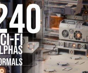240 Sci fi Alphas + Normals Map