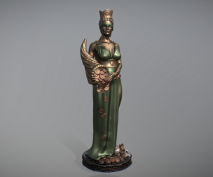 the goddess of fortune (Tyche, Tique o fortuna)