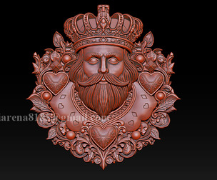 Heart King Playing Card Pendant