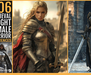 606 Medieval Knight Female Warrior