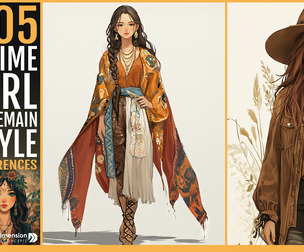 505 Anime Girl in Bohemian Style