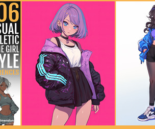 606 Casual Athletic Anime Girl Style