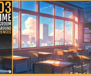 303 Anime Classroom Background