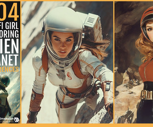 404 Sci-Fi Girl Exploring Alien Planet