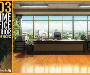 303 Anime Office Interior