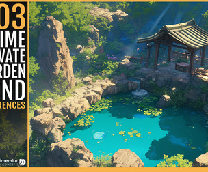 303 Anime Private Garden with Pond