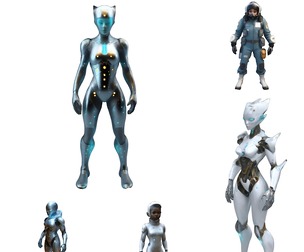 Sci-Fi Character Collection - Cyborg and Space Explorer Series