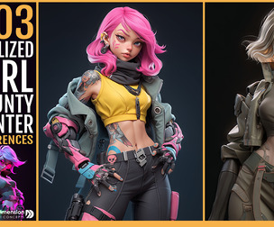 303 Stylized girl Bounty Hunter