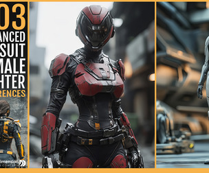 303 Advanced Exosuit Female Fighter