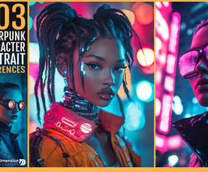 303 Cyberpunk Character Portrait