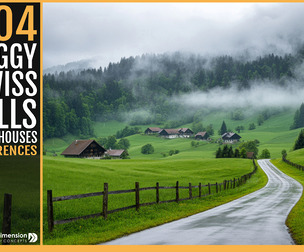 404 Foggy Swiss Hills and Farmhouses