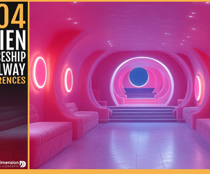 404 Alien Spaceship Hallway