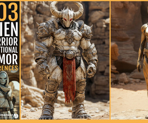 303 Alien Warrior in Traditional Armor