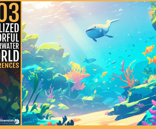 303 Stylized Colorful Underwater World
