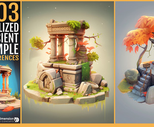 303 stylized Ancient Temple