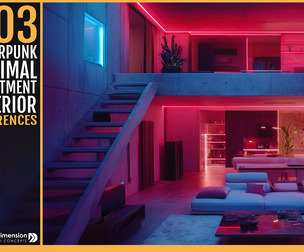 303 Cyberpunk minimal Apartment Interior