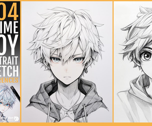 404 Anime boy Portrait Sketch