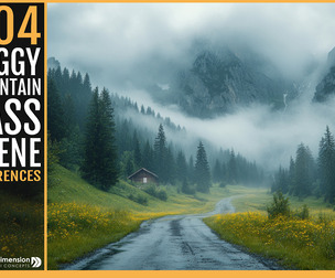 404 Foggy Mountain Pass Scene