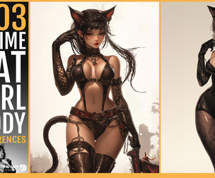 303 Anime cat girl body