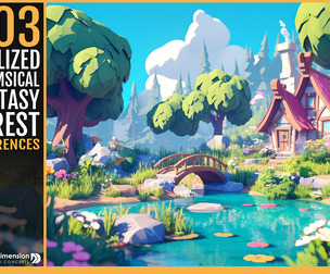 303 Stylized Whimsical Fantasy Forest