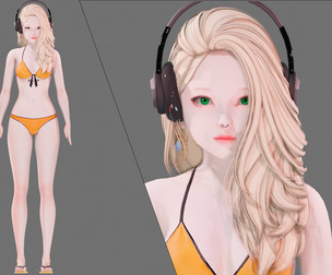 Bikini 0011 - UE5 - Unity - Blender - Animated - Realistic Female Character