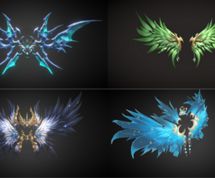 4 Animation wing character Pack v1