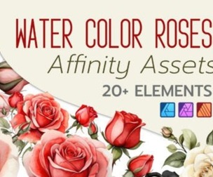 Water Color Roses - Affinity Assets Pack